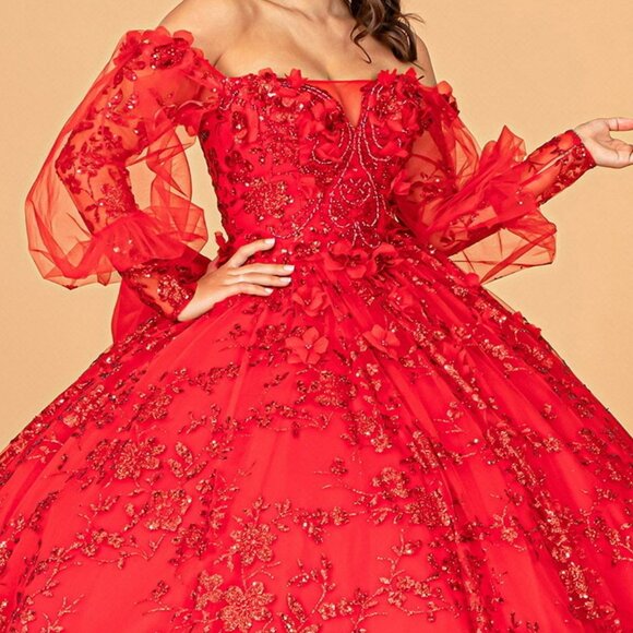 fitted lace wedding dress Ragazza EV69-669 Red / 5